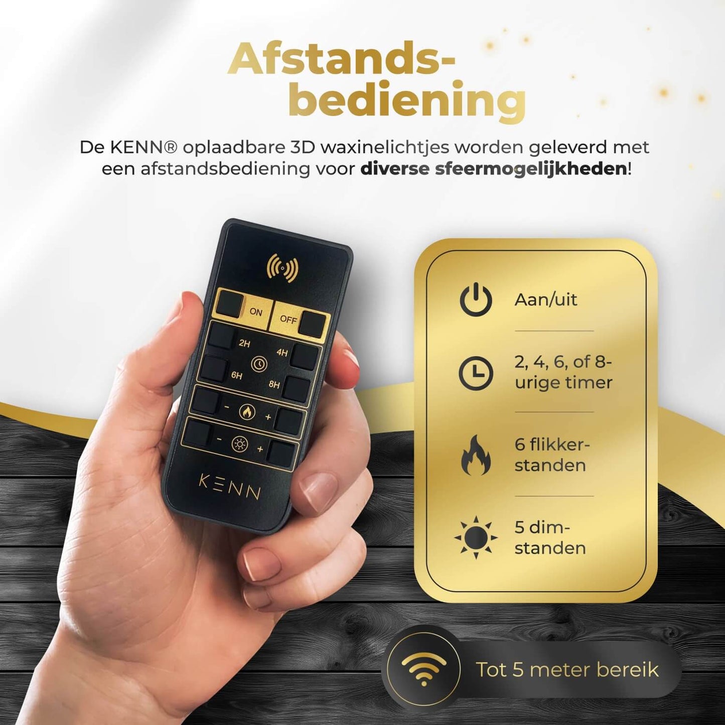 Afstandsbediening – Voor Oplaadbare Waxinelichtjes