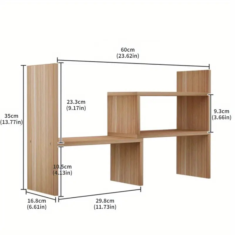 Houten Boekenrek | 5 Planken | Naturel | Scandinavisch Design