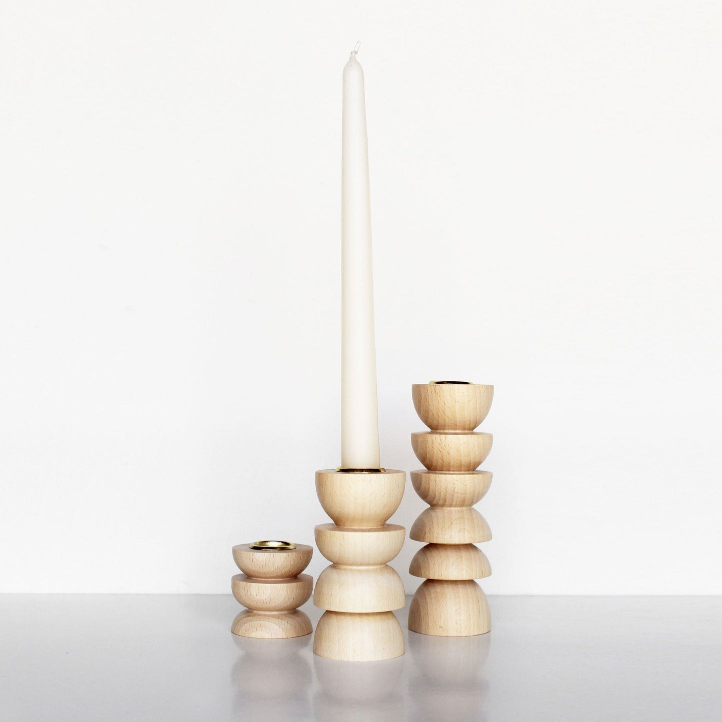 Houten kandelaar – Middel