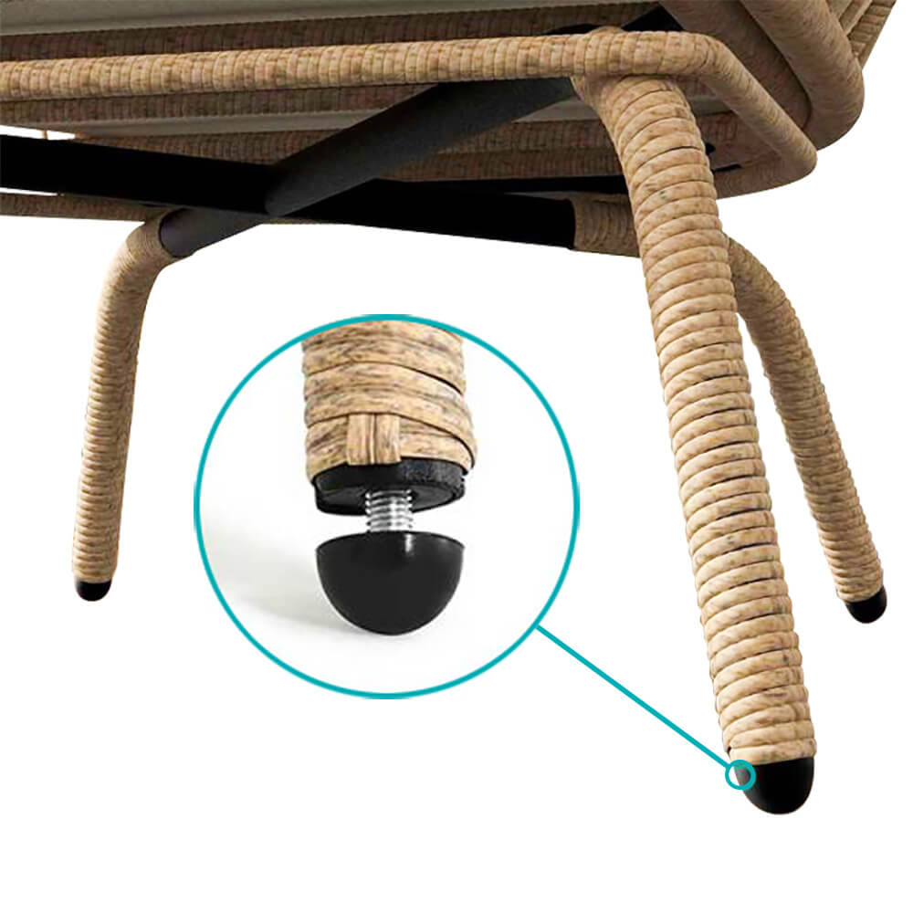 Gevlochten Fauteuil met Kussen | Bohemien Scandinavisch