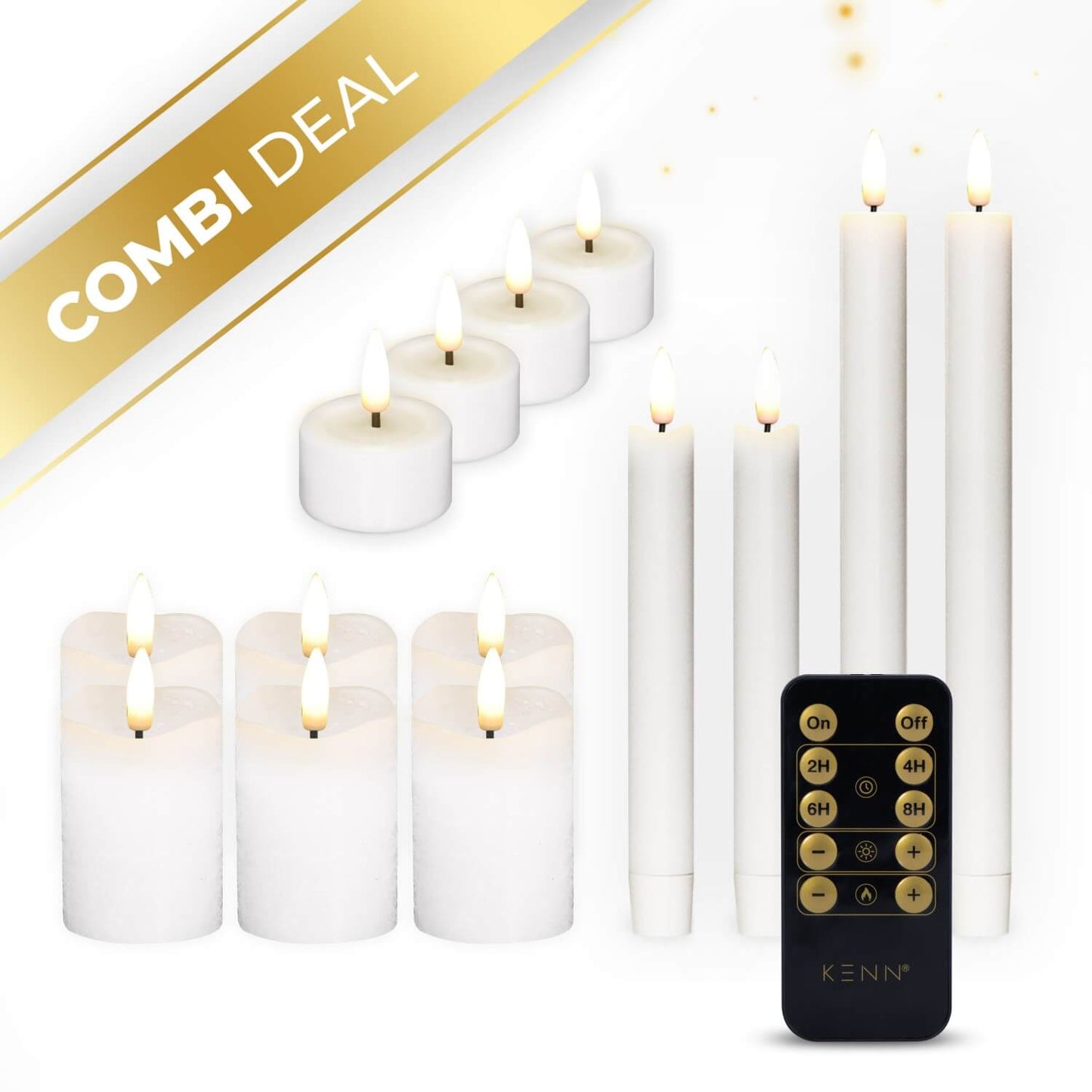 Complete Kaarsenbundel - Set van 14 - Wit