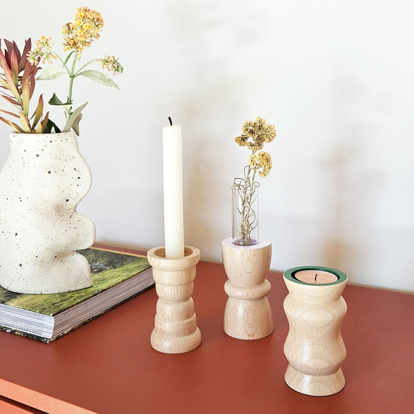 Vira 3-in-1 Kandelaar – Lavendel