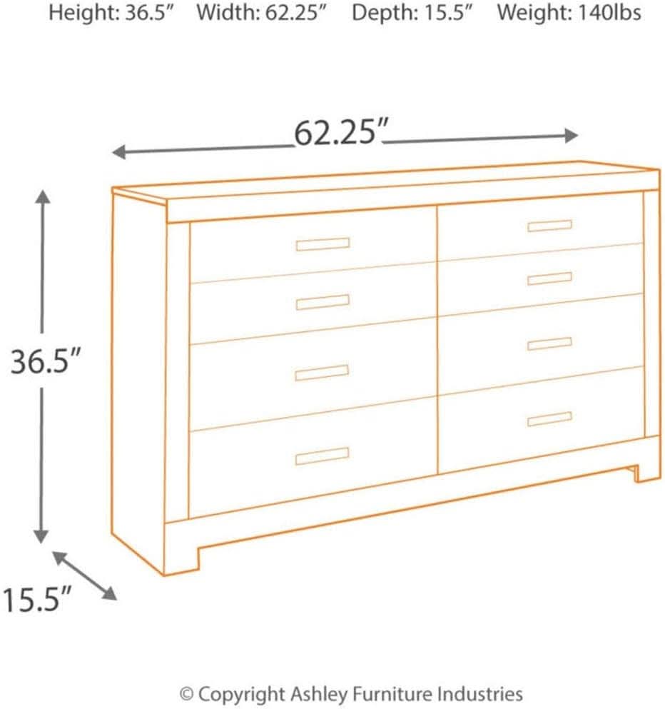 Culverbach Scandinavian Dresser 6 Drawers Weathered Gray-2