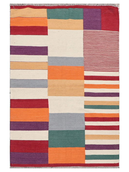 Scandinavisch Kilim Vloerkleed - Maat: 180 x 120 cm