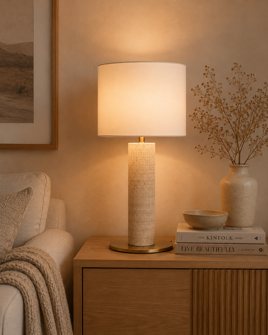 Beige Goud tafellamp – luxe sfeerverlichting