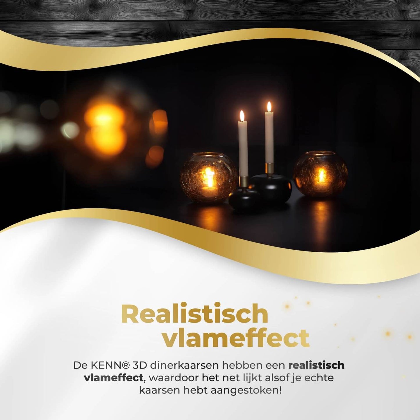 Dinerkaarsen Klein – Set van 2 – Taupe