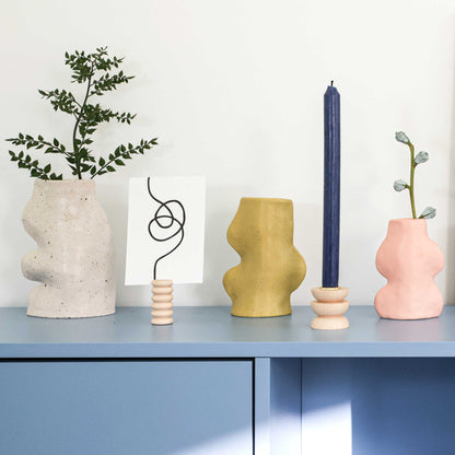 Keramische design vaas – medium – pistachegroen – organische vorm - Scandinavisch design