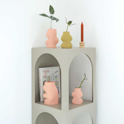 Keramische vaas – medium – roze – organische vorm – Scandinavisch design
