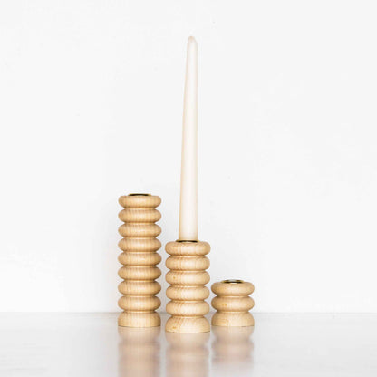 Houten kandelaar – Middel