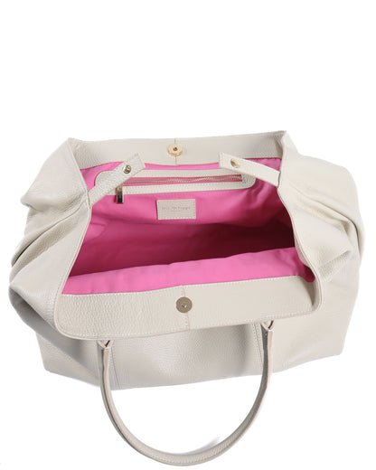 Fjordora Riviera Leather Bag – Ivory Cream