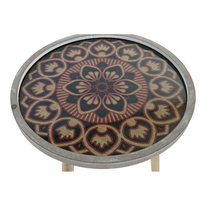 Ronde Bijzettafel | Naturel & Zwart | MDF Hout | Scandinavisch Design