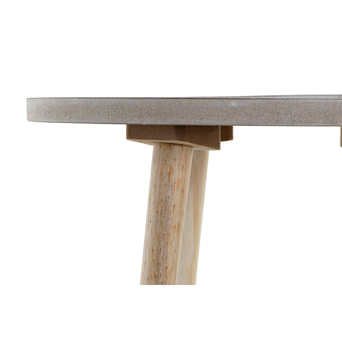 Ronde Bijzettafel | Naturel & Zwart | MDF Hout | Scandinavisch Design