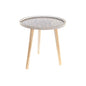 Ronde Bijzettafel | Naturel & Zwart | MDF Hout | Scandinavisch Design