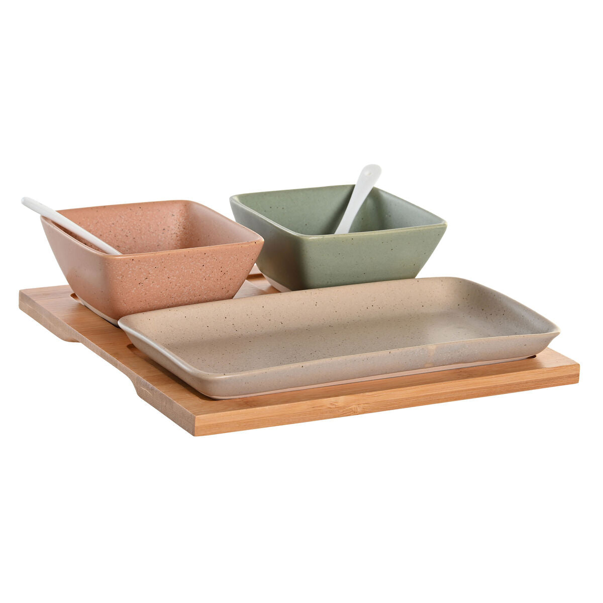 Hapjesset – porselein & bamboe – 6-delig – Scandinavisch design