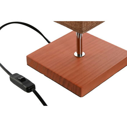 Minimalistische tafellamp hout & linnen – warme sfeerverlichting