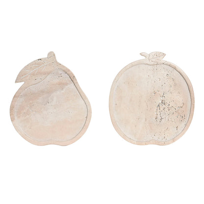 Decoratieve schaaltjes set (2 stuks) – marmer – Scandinavisch – beige