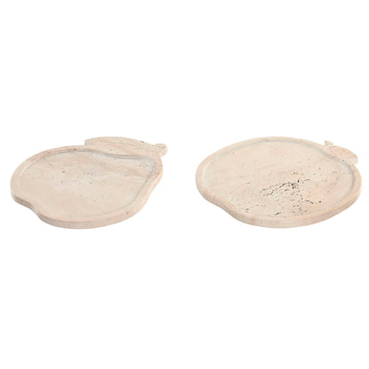 Decoratieve schaaltjes set (2 stuks) – marmer – Scandinavisch – beige