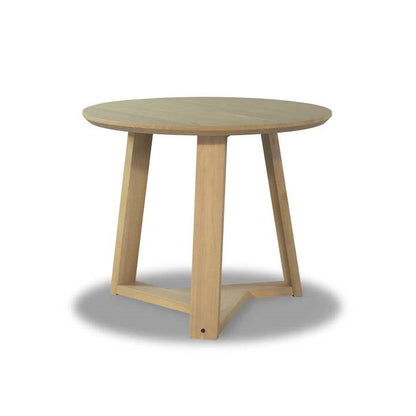 Ronde Scandinavische Eettafel 91cm Massief Hout Blond