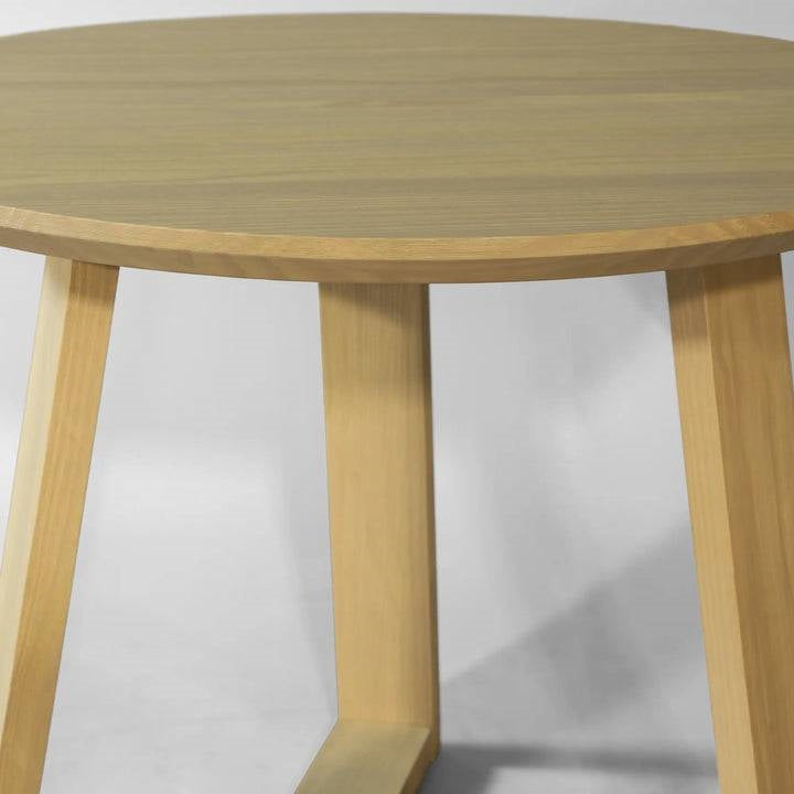 Ronde Scandinavische Eettafel 91cm Massief Hout Blond