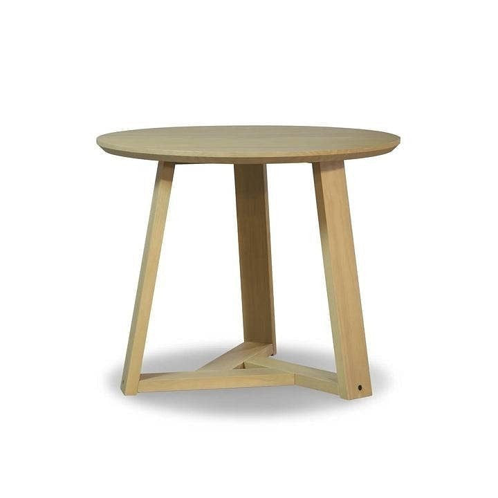 Ronde Scandinavische Eettafel 91cm Massief Hout Blond