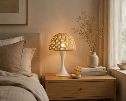 Rotan tafellamp – warme sfeerverlichting