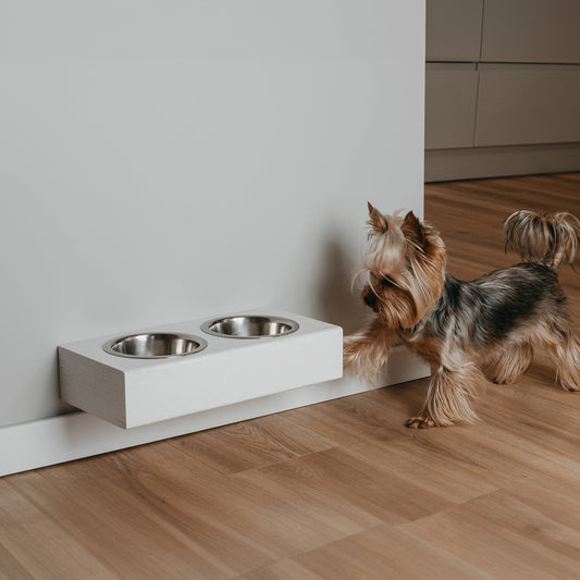 Hangend Houten Voederstation Klein — Voor Kleine Honden & Katten