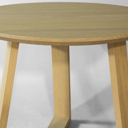 Ronde Scandinavische Eettafel 122cm Massief Hout Blond