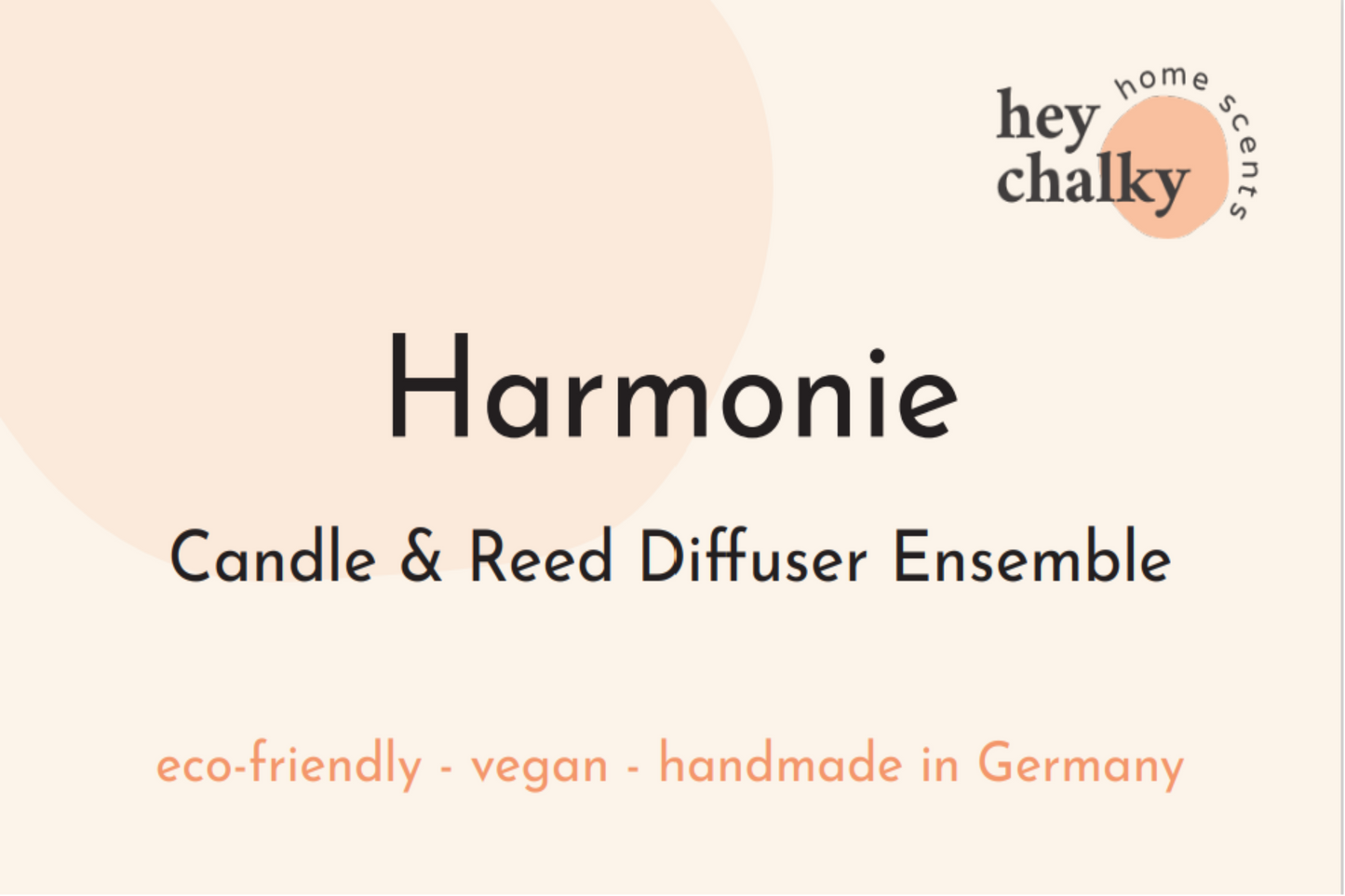 Harmonie – Kaars & Reed Diffuser Set - geurstokjes
