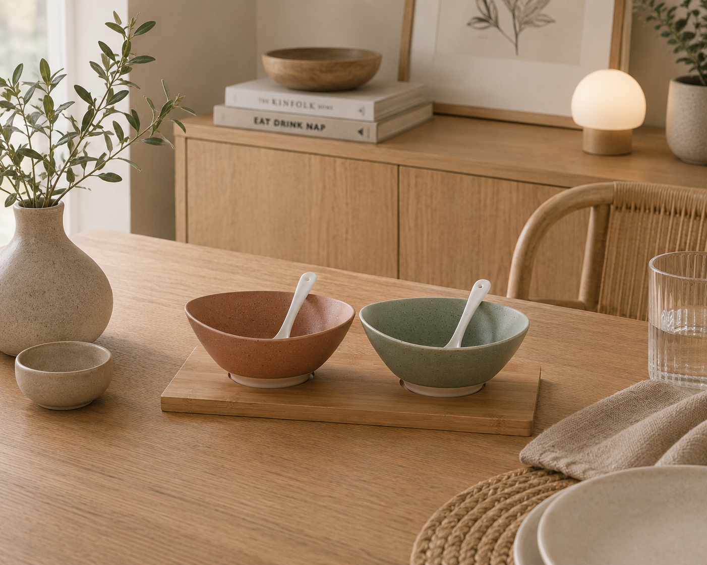 Hapjesset – porselein & bamboe – 5-delig – Scandinavisch design