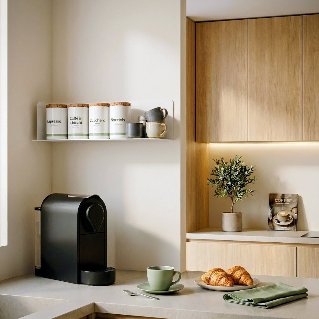 Metalen wandplank Firenze – zwevende boekenplank