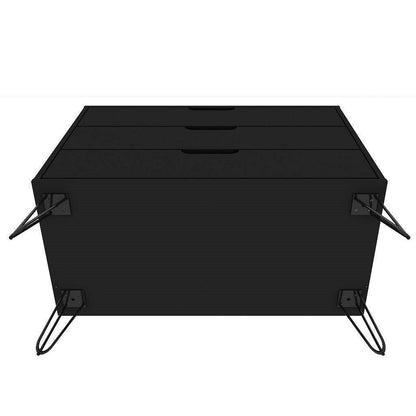 Moderne Scandinavische Ladekast 3 Lades Zwart Hout