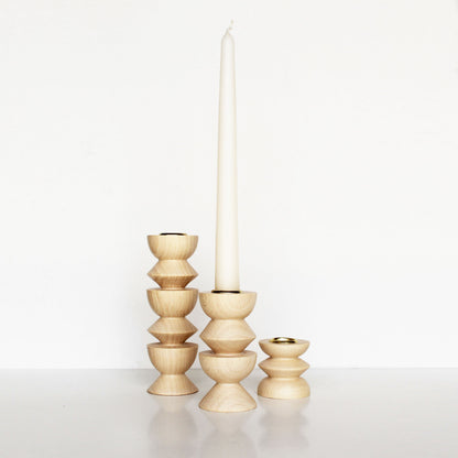 Houten Kandelaar – Middel