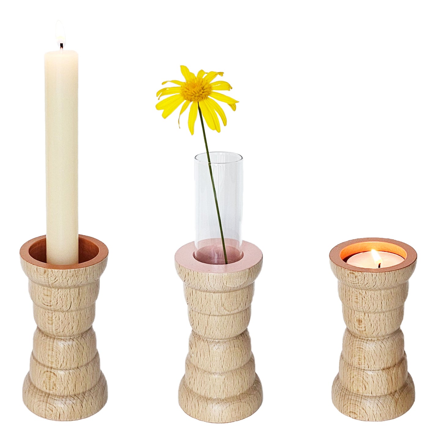 Vira 3-in-1 Kandelaar – Oranje