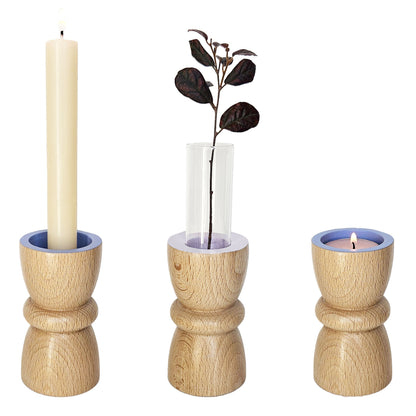 Vira 3-in-1 Kandelaar – Lavendel