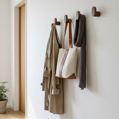 Wandhaken Verona – massief houten kapstokken (set van 2)