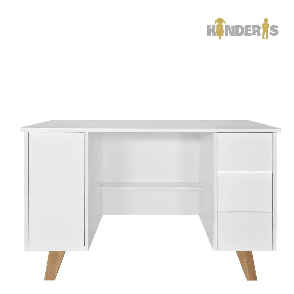 Rašomasis stalas "ZARA" 124x60 cm. Baltas arba pilkas-0