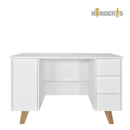 Rašomasis stalas "ZARA" 124x60 cm. Baltas arba pilkas-0