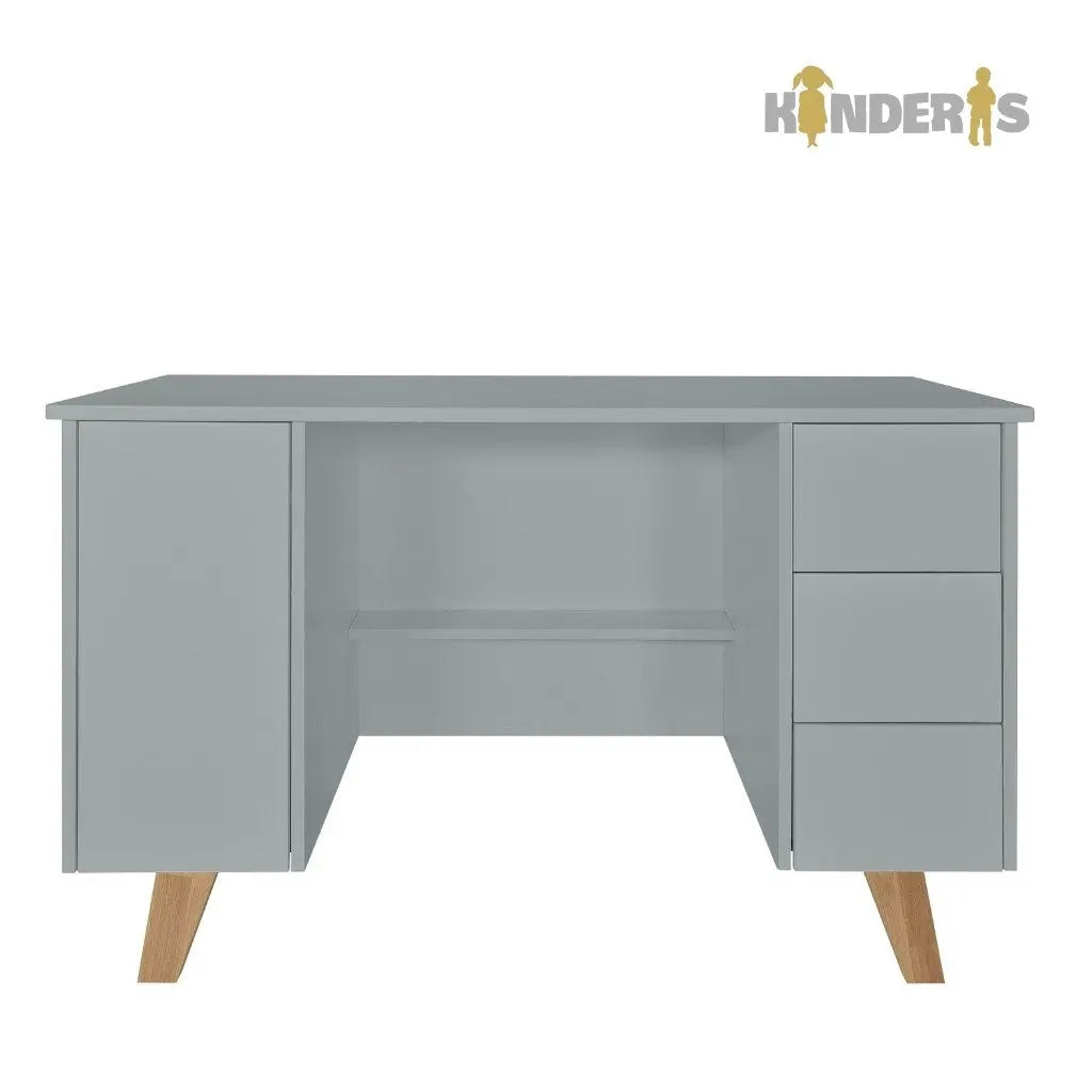 Rašomasis stalas "ZARA" 124x60 cm. Baltas arba pilkas-5