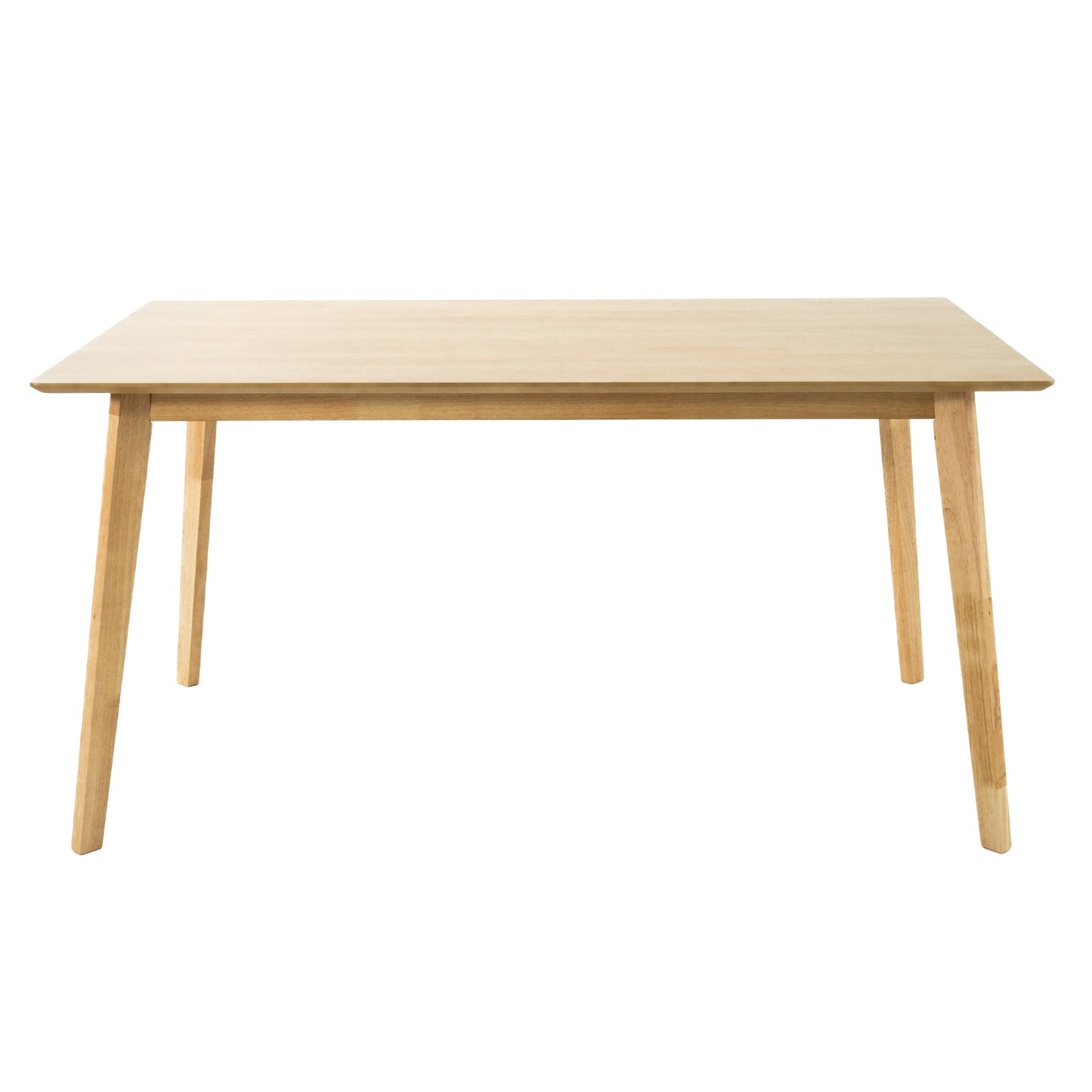 Scandinavische Eettafel 150cm Massief Rubberhout Naturel