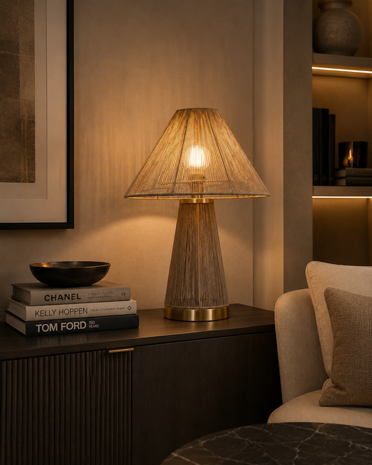 Sfeervolle rotan tafellamp – natuurlijk & warm design