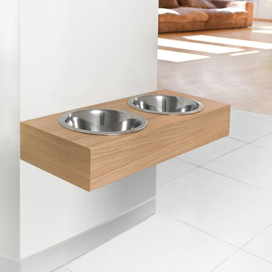 Hangend Houten Voederstation Medium — Voor Middelgrote Honden