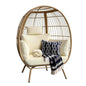 Gevlochten Fauteuil met Kussen | Bohemien Scandinavisch