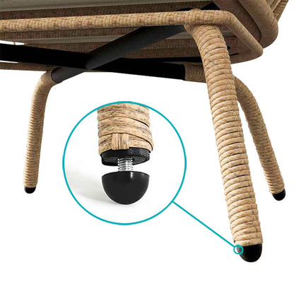 Gevlochten Fauteuil met Kussen | Bohemien Scandinavisch