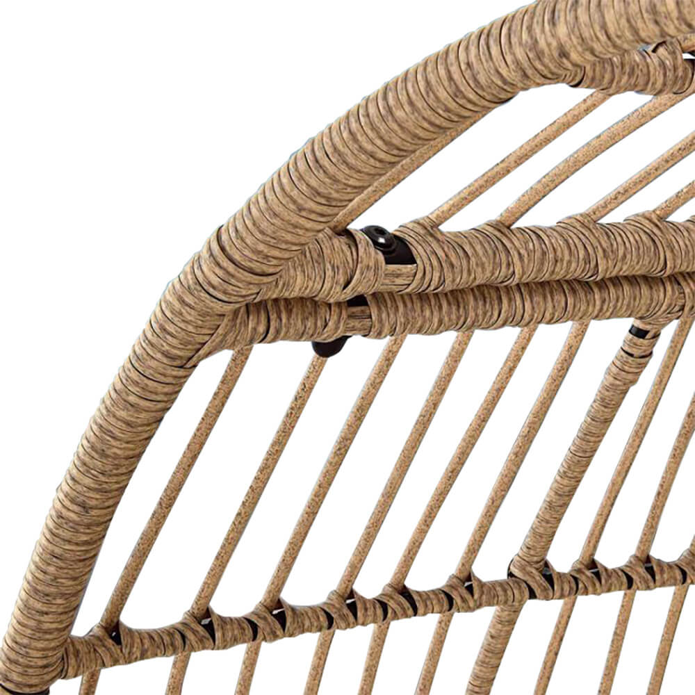 Gevlochten Fauteuil met Kussen | Bohemien Scandinavisch