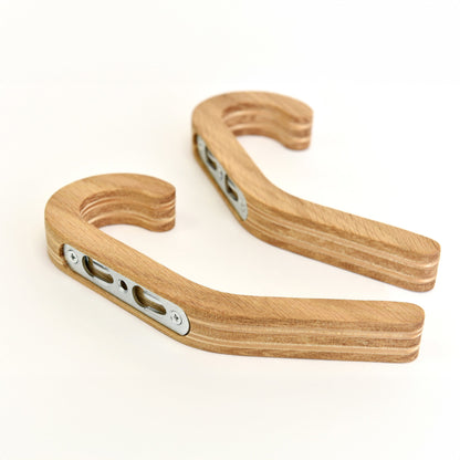 Set van 2 Houten Wandhaken | Scandinavisch Minimalistisch