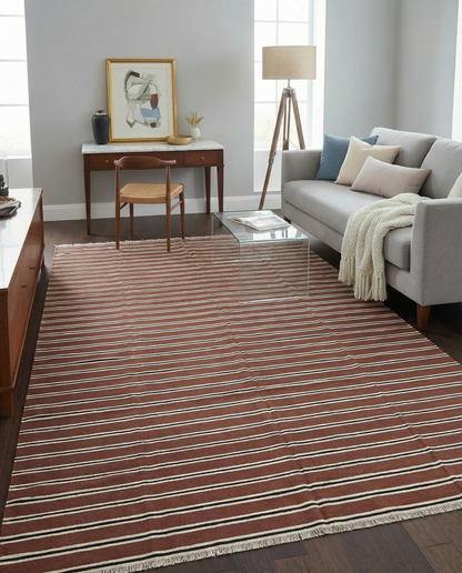 Scandinavisch Kilim Vloerkleed - Maat: 427 x 298 cm