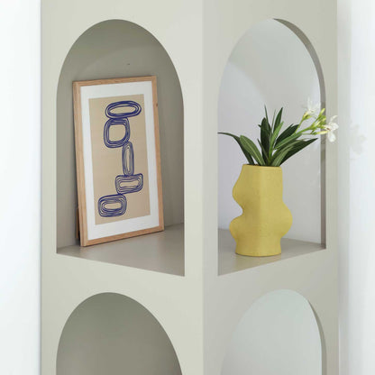 Keramische design vaas – medium – pistachegroen – organische vorm - Scandinavisch design