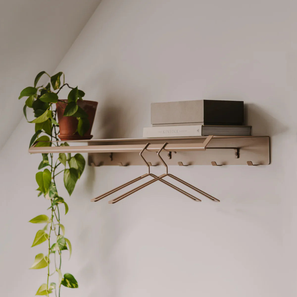 Wandkapstok Lyon – met plank en haken