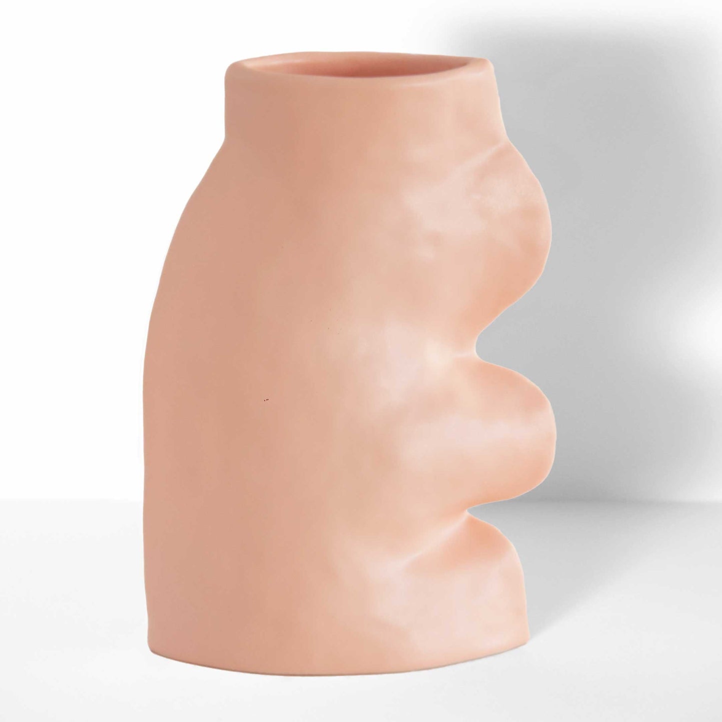Keramische vaas – groot – roze – organische vorm – Scandinavisch design