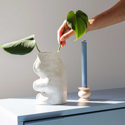 Keramische design vaas – groot – wit – organische vorm – Scandinavisch design